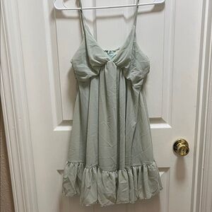 Elegant Sage Green Mini Dress